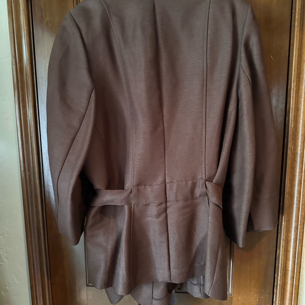 Silhouette Brown Belted Blazer Jacket - Picture 2 of 6